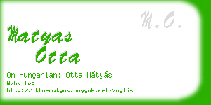 matyas otta business card